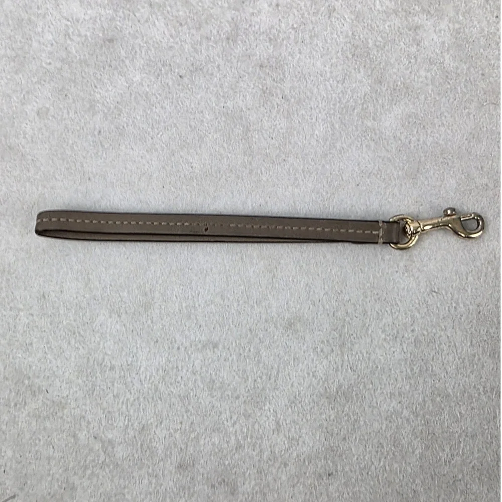 Coach Leather Wristlet Strap Taupe Brown Gold Hardware Replacement 7.5 Inch